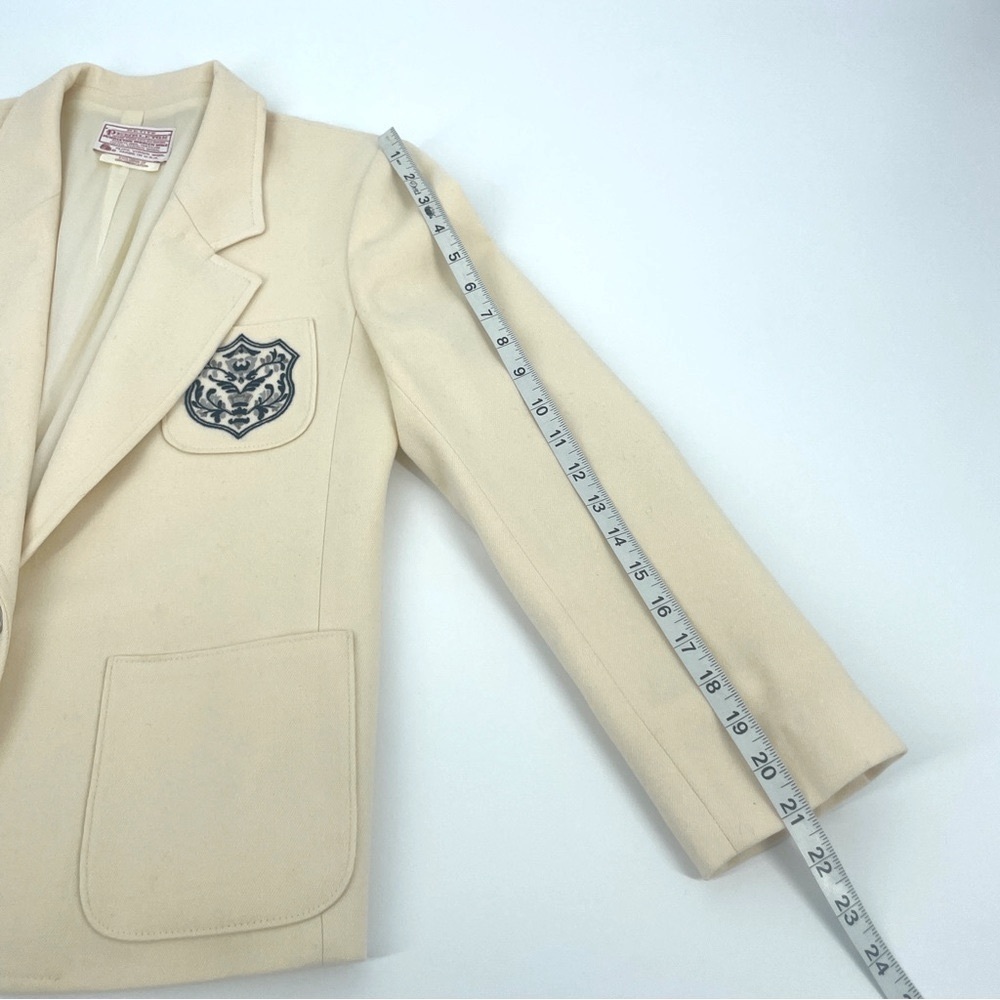 Pendleton - Vintage Crested Preppy Blazer - Petite Size 8 - Picture 10 of 13